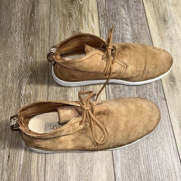 UGG Freamon Men's 11 Brown Beige Suede Chukka Ankle Boots Shoes Lace Up 1007645 - Picture 2 of 11